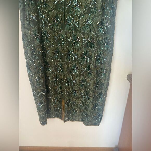 Vintage Stenay plus size green sequin dress - Picture 9 of 12